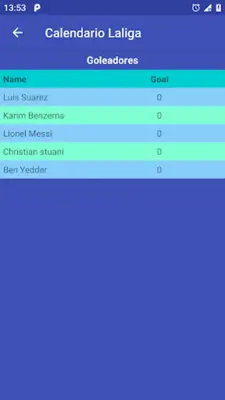 Calendar for La liga android App screenshot 0