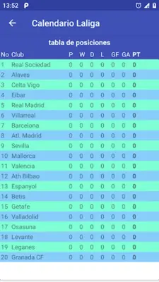 Calendar for La liga android App screenshot 3